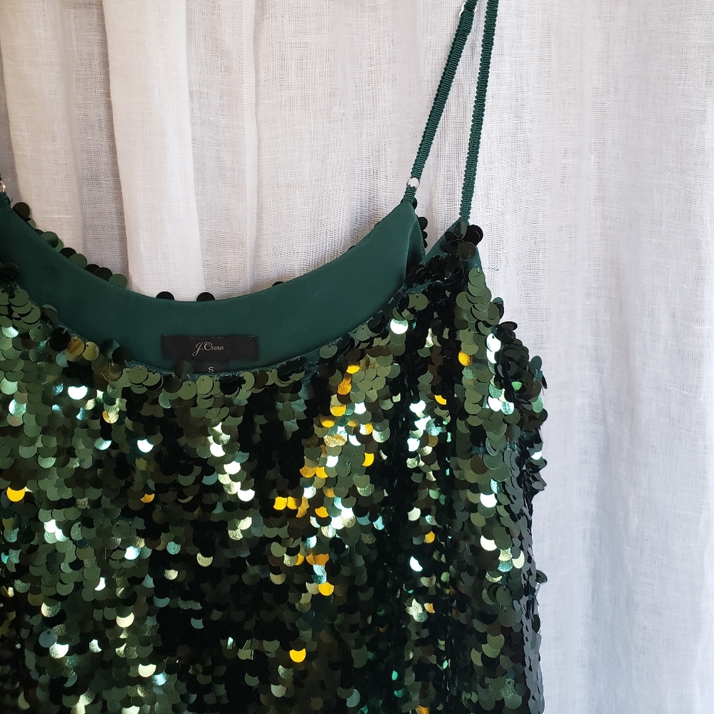 JCrew Emerald Sequin Cami